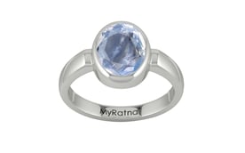 Sterling Silver Ceylon Blue Sapphire Ring Fine Quality (R6)