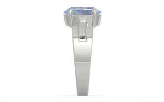 Sterling Silver Ceylon Blue Sapphire Ring Fine Quality (R8)