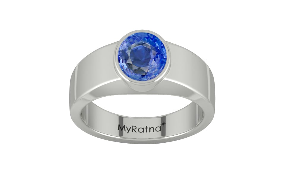Sterling Silver Ceylon Blue Sapphire Ring Limited Quality (R10)