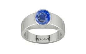 Sterling Silver Ceylon Blue Sapphire Ring Limited Quality (R10)