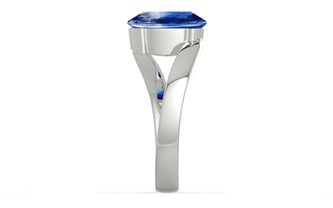 Sterling Silver Ceylon Blue Sapphire Ring Limited Quality (R2)