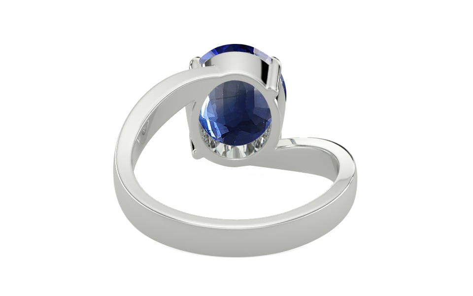 Sterling Silver Ceylon Blue Sapphire Ring Limited Quality (R2)