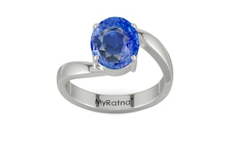 Sterling Silver Ceylon Blue Sapphire Ring Limited Quality (R2)