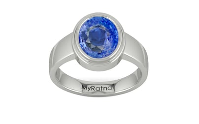 Sterling Silver Ceylon Blue Sapphire Ring Limited Quality (R3)
