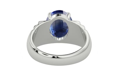 Sterling Silver Ceylon Blue Sapphire Ring Limited Quality (R4)