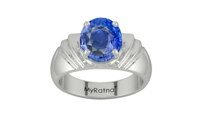 Sterling Silver Ceylon Blue Sapphire Ring Limited Quality (R4)