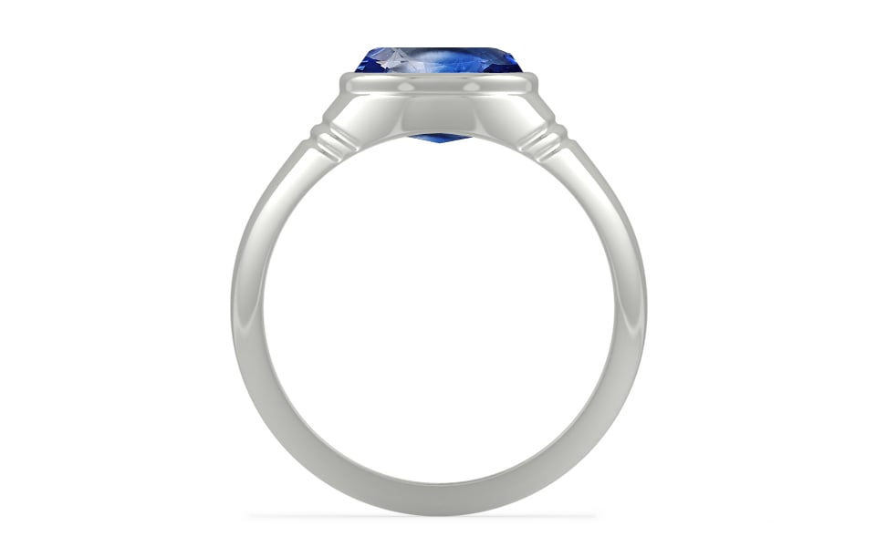 Sterling Silver Ceylon Blue Sapphire Ring Limited Quality (R7)