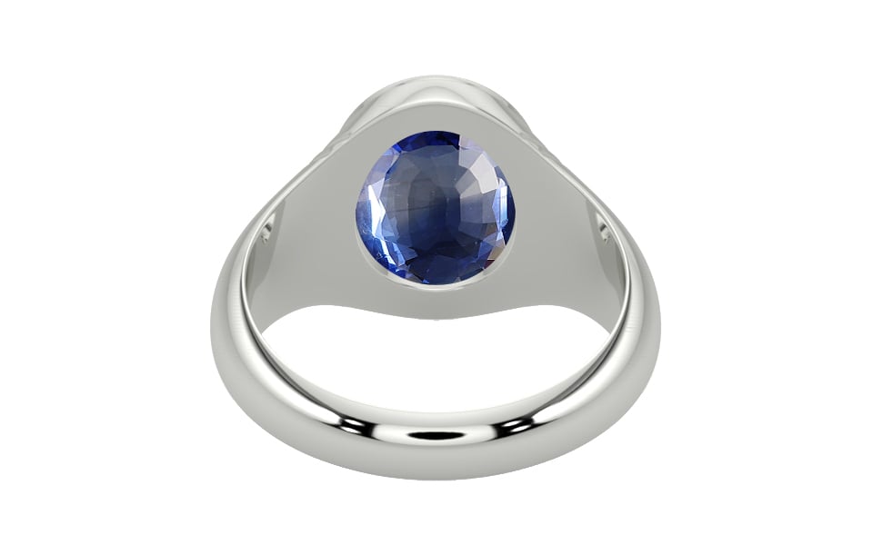 Sterling Silver Ceylon Blue Sapphire Ring Limited Quality (R7)