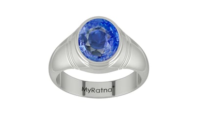 Sterling Silver Ceylon Blue Sapphire Ring Limited Quality (R7)