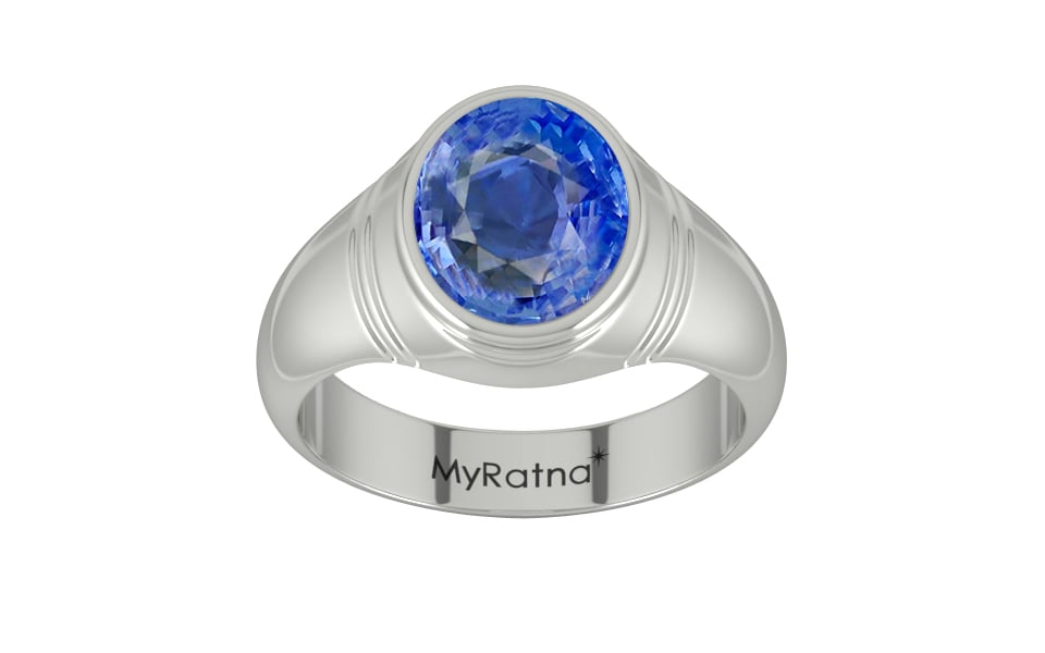 Sterling Silver Ceylon Blue Sapphire Ring Limited Quality (R7)