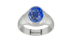Sterling Silver Ceylon Blue Sapphire Ring Limited Quality (R7)