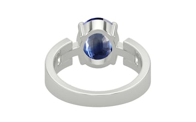 Sterling Silver Ceylon Blue Sapphire Ring Limited Quality (R8)