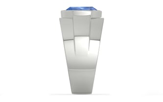 Sterling Silver Ceylon Blue Sapphire Ring Prime Quality (R1)