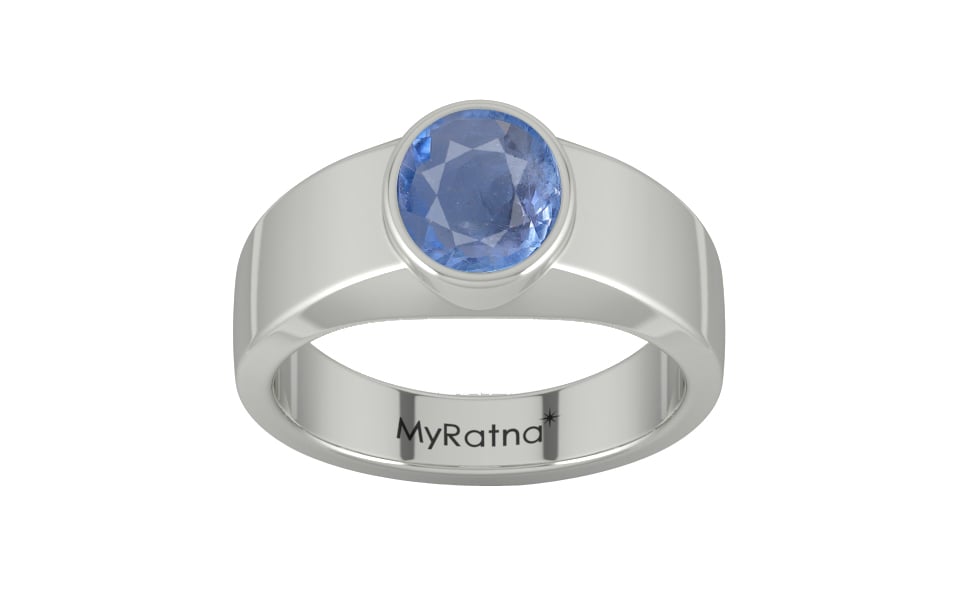Sterling Silver Ceylon Blue Sapphire Ring Prime Quality (R10)