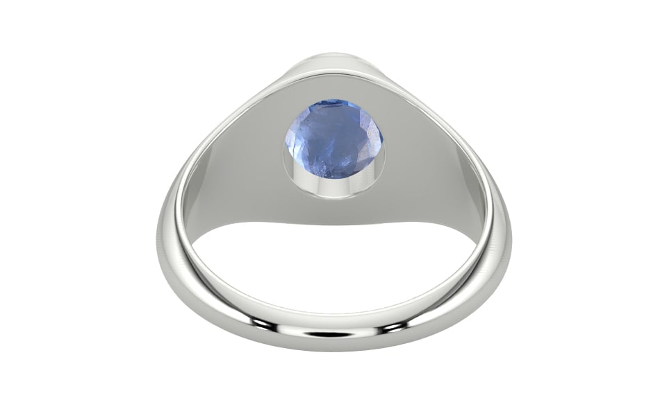 Sterling Silver Ceylon Blue Sapphire Ring Prime Quality (R12)