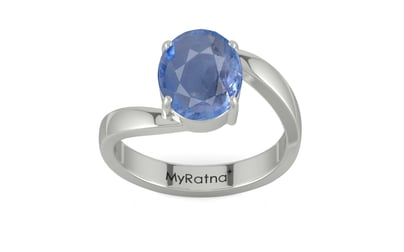 Sterling Silver Ceylon Blue Sapphire Ring Prime Quality (R2)