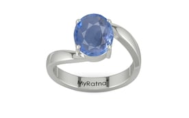 Sterling Silver Ceylon Blue Sapphire Ring Prime Quality (R2)