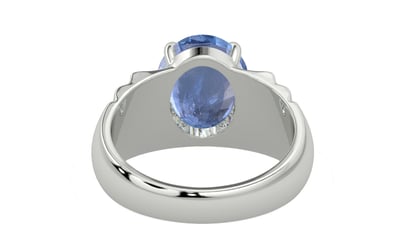Sterling Silver Ceylon Blue Sapphire Ring Prime Quality (R4)