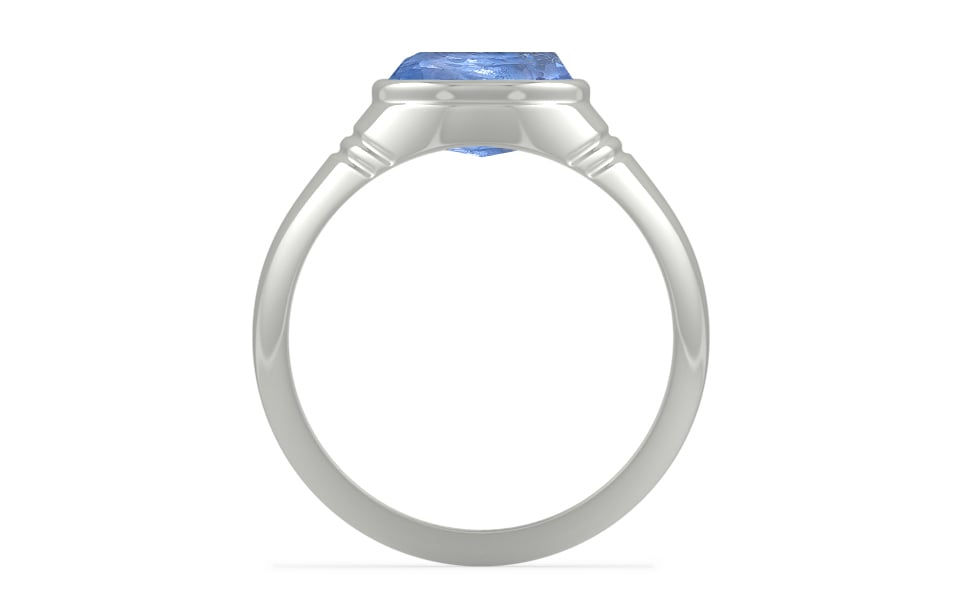 Sterling Silver Ceylon Blue Sapphire Ring Prime Quality (R7)