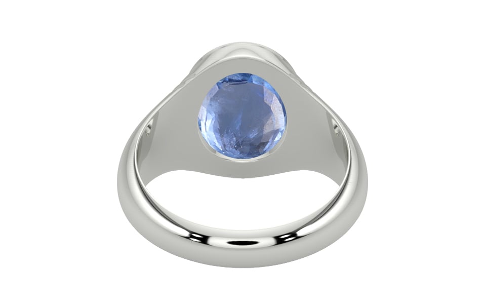 Sterling Silver Ceylon Blue Sapphire Ring Prime Quality (R7)
