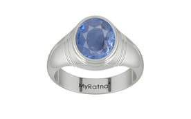 Sterling Silver Ceylon Blue Sapphire Ring Prime Quality (R7)