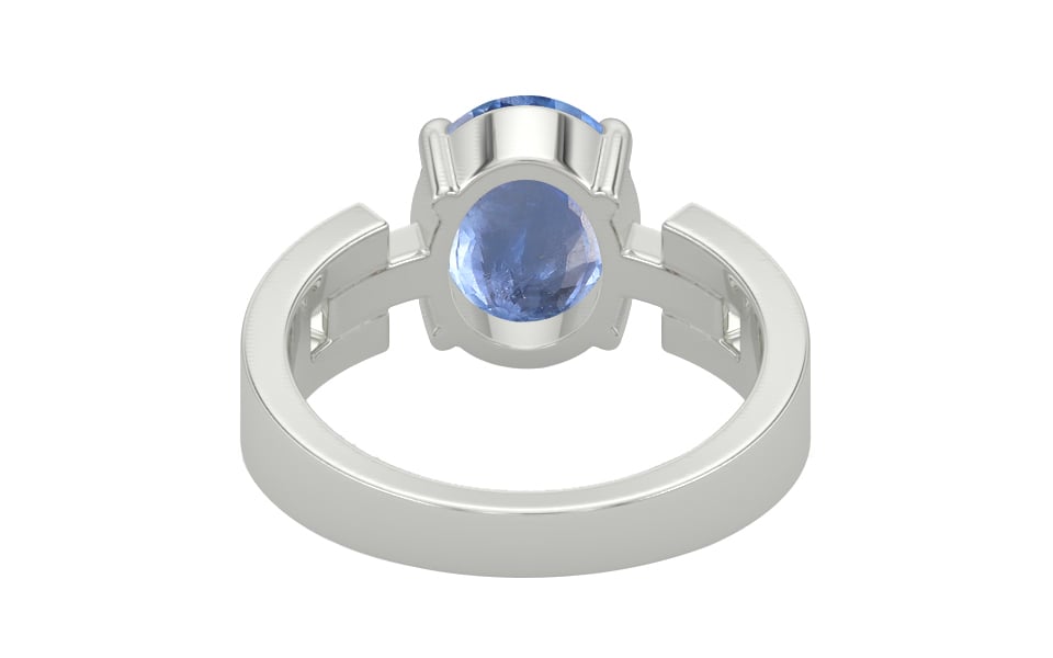 Sterling Silver Ceylon Blue Sapphire Ring Prime Quality (R8)
