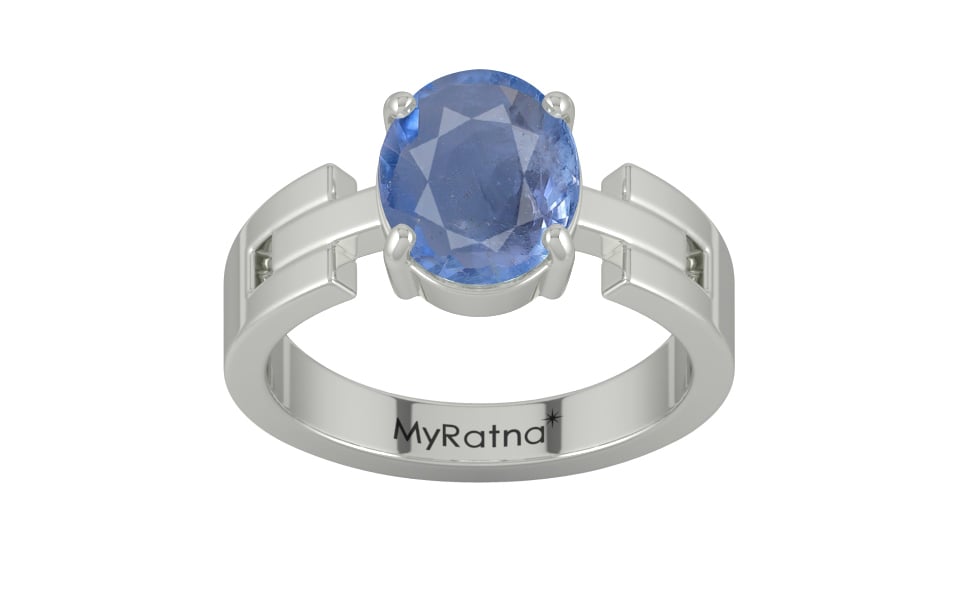 Sterling Silver Ceylon Blue Sapphire Ring Prime Quality (R8)
