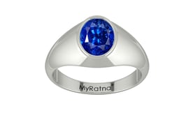 Sterling Silver Ceylon Blue Sapphire Ring Rare Quality (R12)