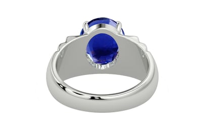 Sterling Silver Ceylon Blue Sapphire Ring Rare Quality (R4)