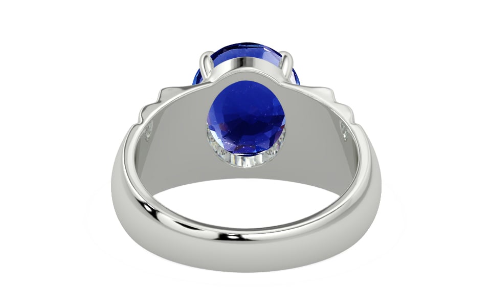 Sterling Silver Ceylon Blue Sapphire Ring Rare Quality (R4)
