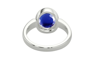 Sterling Silver Ceylon Blue Sapphire Ring Rare Quality (R6)