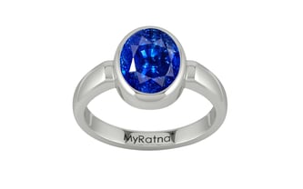 Sterling Silver Ceylon Blue Sapphire Ring Rare Quality (R6)
