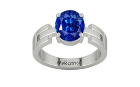 Sterling Silver Ceylon Blue Sapphire Ring Rare Quality (R8)