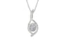 Sterling Silver Ceylon White Sapphire Pendant Fine Quality (P1)