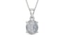 Sterling Silver Ceylon White Sapphire Pendant Fine Quality (P10)