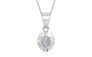 Sterling Silver Ceylon White Sapphire Pendant Fine Quality (P11)