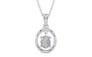 Sterling Silver Ceylon White Sapphire Pendant Fine Quality (P2)