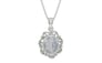 Sterling Silver Ceylon White Sapphire Pendant Fine Quality (P5)