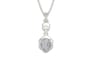 Sterling Silver Ceylon White Sapphire Pendant Fine Quality (P6)