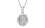 Sterling Silver Ceylon White Sapphire Pendant Fine Quality (P8)