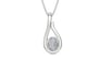 Sterling Silver Ceylon White Sapphire Pendant Fine Quality (P9)