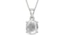 Sterling Silver Ceylon White Sapphire Pendant Limited Quality (P10)