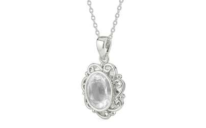 Sterling Silver Ceylon White Sapphire Pendant Limited Quality (P5)