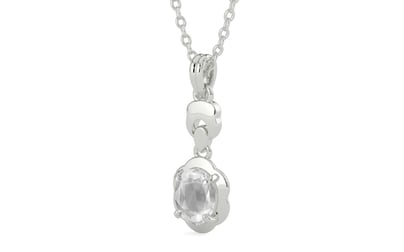 Sterling Silver Ceylon White Sapphire Pendant Limited Quality (P6)