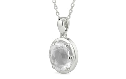 Sterling Silver Ceylon White Sapphire Pendant Limited Quality (P8)