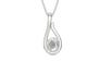 Sterling Silver Ceylon White Sapphire Pendant Limited Quality (P9)