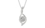 Sterling Silver Ceylon White Sapphire Pendant Prime Quality (P1)