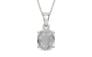 Sterling Silver Ceylon White Sapphire Pendant Prime Quality (P10)