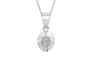Sterling Silver Ceylon White Sapphire Pendant Prime Quality (P11)