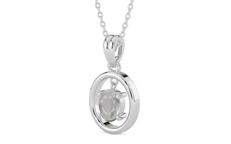 Sterling Silver Ceylon White Sapphire Pendant Prime Quality (P2)